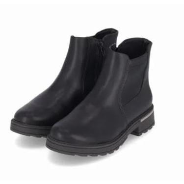 Imagem de Piccadilly Bota Feminina, Couro Sintético Preto, Detalhes Metálicos (Preto, BR, Adulto, Numérico, 39)