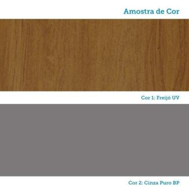 Imagem de Paneleiro Simples 40cm 2 Portas Slim Luciane Móveis Freijó-cinza Puro