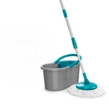 Imagem de Mop Giratório 360° 8L + 2 Refis Cesto Esfregão Limpeza Balde Com Capacidade 8 Litros Casa