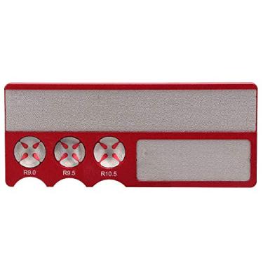 Imagem de Multifunction Snooker Billiard Pool Stick Stick Clue Dica Radian Shaper Repair Ferramenta de reparo Durável Liga de alumínio portátil leve para Snooker America Oito bola Nove Tip (Vermelho)