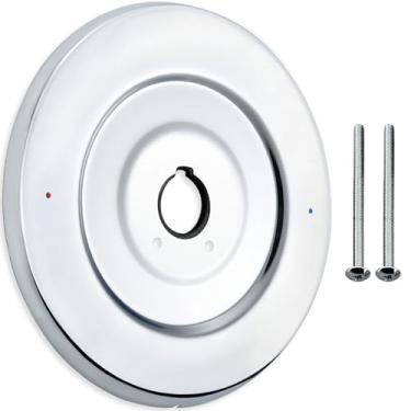 Imagem de Placa cromada para banheira e chuveiro Chateau Collection 16090 Chateau, compatível apenas com válvula padrão Moen (6,9 polegadas)