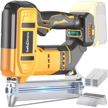 Imagem de Pregador sem fio 18GA para bateria Dewalt 20V, pistola de pregos elétrica 2 em 1/pistola de grampear com 1000 pregos e 1000 grampos, pistola de pregos alimentada por bateria para reforma doméstica