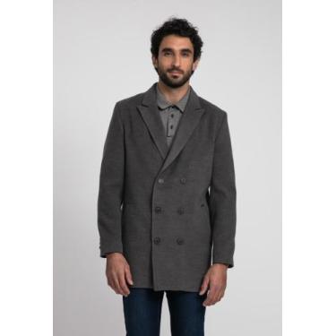 Imagem de Casaco Docthos Slim Médio com Transpasse, 044 grafite, M
