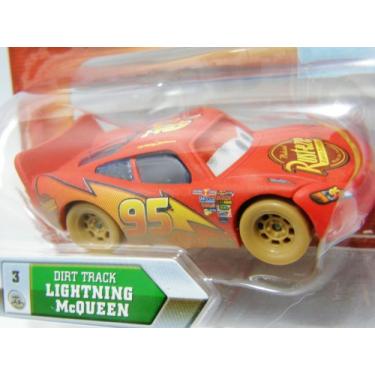 Imagem de Disney / Pixar CARS Movie 1:55 Die Cast Car with Lenticular Eyes Series 2 Dirt Track Lightning McQueen