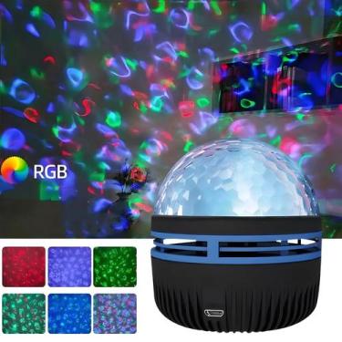 Imagem de Projetor USB Giratório Colorido De Galáxias 5V Luz Noturna Com Control