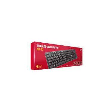 Imagem de Teclado usb padrao kb-15bk preto c3tech