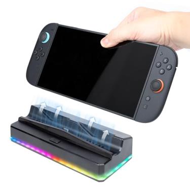 Imagem de Raryars Cooling Fan and Stand Replacement with Colorful LED Light for Nintendo Switch 2 Console Silent Fan Cooler Stand with 3 USB Port Nintendo Switch 2 Cooling System