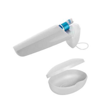 Imagem de Saboneteira Bolsa Mala Viagem Estojo Porta Escova Pasta Bran - OU