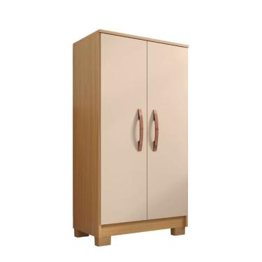 Imagem de Armário Nice Multiuso 2 Portas Para Lavanderia Carvalho Americano-Off White - EdeCasaMoveis