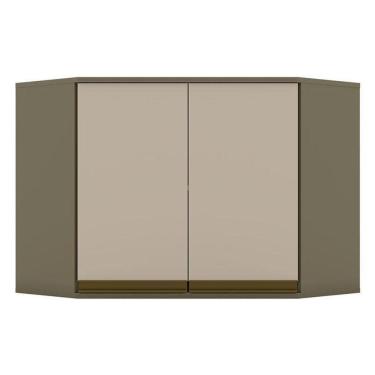 Imagem de Armário Aéreo évelin Canto Obliquo 2 Portas 67 Cm Duna Cristal – Henn