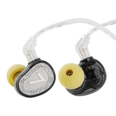 Imagem de Linsoul Monitor de ouvido Elua Ultra de 7 Hz, driver dinâmico duplo, fones de ouvido IEM HiFi com fio com cabo de cobre livre de oxigênio de alta pureza para músicos audiófilos (prata)