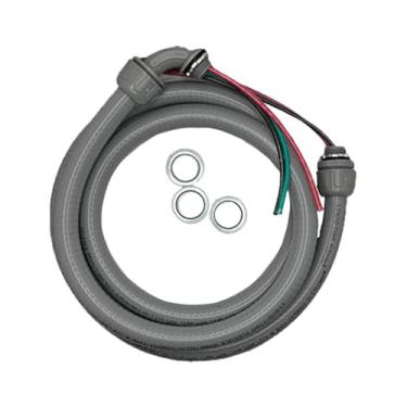 Imagem de VN Infinite quality Kit de conduíte elétrico de 3/10.2 cm 1,8 m CA - 1,8 m flexível não metálico líquido apertado - fios de calibre 10 - conduíte elétrico flexível - um conector de 90 graus de 90