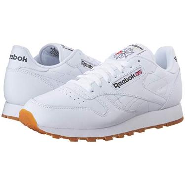 Imagem de Reebok Men's Classic Leather Fashion Sneaker, US-White/Gum, 3.5 M US