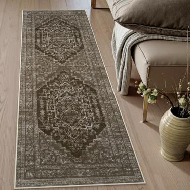 Imagem de Uphome Corredores laváveis para corredores, tapete de corredor de cozinha vintage 2x6 antiderrapante, tapete de corredor macio para casa de fazenda, tapete de entrada resistente a manchas, corredor