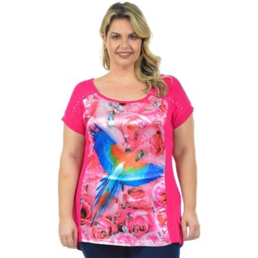 Imagem de Blusa cetim luxo plus size fenomenal Vermelho 52-Unissex