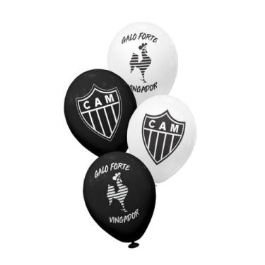 Imagem de Bexigas Balões Atlético Mineiro Galo Nº8 C/ 20 Unid. - piffer