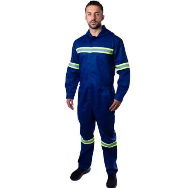 Imagem de Macacão Antiácido Com Capuz Azul Royal