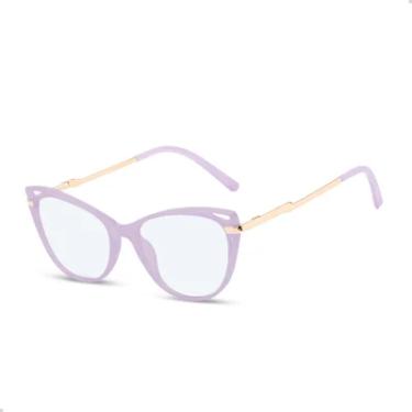 Imagem de Armação Feminino Luz Azul De Telas Para Leitura Descanço Proteção dos Olhos Lilas