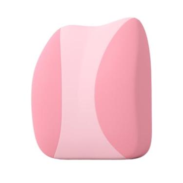 Imagem de Kokiya Almofada de apoio para as costas, almofada refrescante para a cintura, confortável, de assento, de apoio para as costas para casa, cadeira de leitura, Rosa