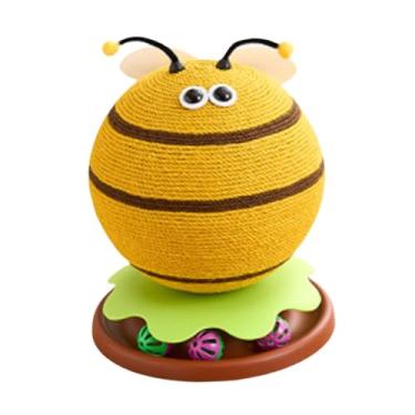 Imagem de Generic Bola arranhadora para gatos, arranhador moderno com garras, poste de arranhar coberto de sisal, poste arranhador para gatinhos dentro de casa, Abelha