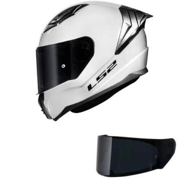 Imagem de Capacete LS2 FF810 Vigo Monocolor Branco Mais Viseira Fumê, 58