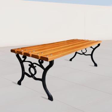 Imagem de Banco De Jardim Sem Encosto 1,5 Metro Em Alumínio Fundido (Preto)