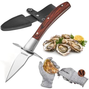 Imagem de Faca de Shucking Oyster com 5 níveis de proteção de grau alimentício Oyster Knife luva, M-gloves