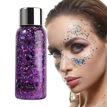 Imagem de Iluminador Líquido - Gel Glitter Rosto Sereia,longa duração à prova d'água para rosto e cabelo Holográfico grau cosmético Concert Festival Rave Acessórios Pinnkl