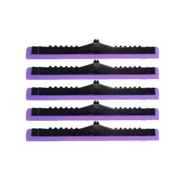 Imagem de Rodo De Plástico Dsr 60Cm Duplo Sem Cabo Preto Kit 5