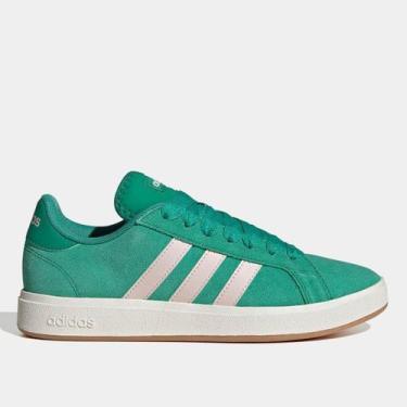 Imagem de Tênis Adidas Grand Court Base Suede Feminino, Verde, 36