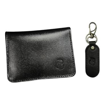 Imagem de Carteira Masculina Em L Couro Legítimo J'PRIB + Chaveiro Original Slim Proteção RG CNH Cartões Notas (Modelo 9)