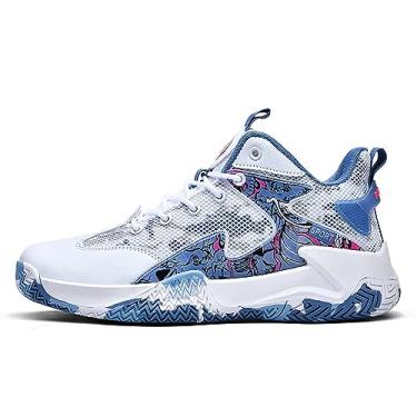 Imagem de Novetra Tênis de basquete antiderrapantes esportivos masculinos para treinamento(White,37 BR)