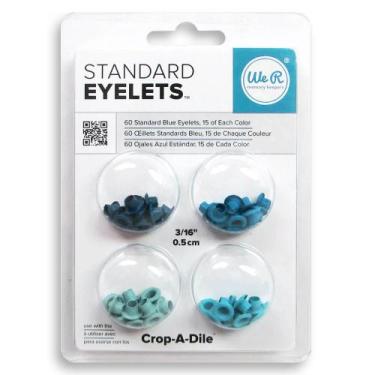 Imagem de Ilhos Metal Eyelets & Washer Standard Aqua C/60 Pcs - WE R MEMORY