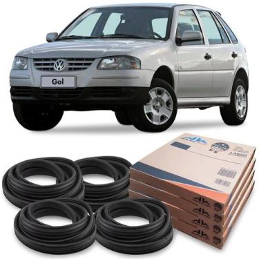 Imagem de Kit Borracha 4 Portas Guarnição Com Aba VW Gol G2 G3 G4 - New Kar