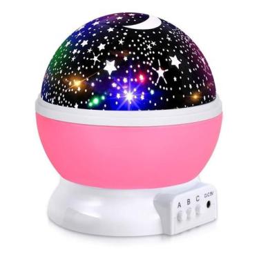 Imagem de Luminária Projetor Estrela 360º Galaxy Abajur Star Master ROSA Galaxy 