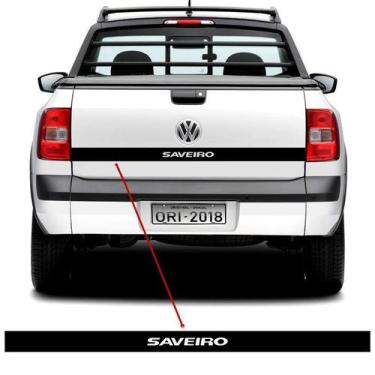Imagem de Faixa Tampa Traseira Saveiro 2014 Em Diante Adesivo Preto - SPORTINOX,