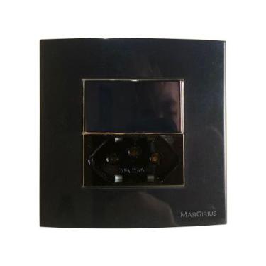 Imagem de Tomada Dupla 3 Pinos 20a + Interruptor Simples Móvel Marmore Drywall G