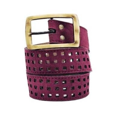Imagem de Cinto feminino vazado lindo ED0402 - Barão do Couro, Pink, P