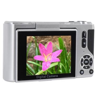 Imagem de Sorandy Câmera digital para fotografia e vídeo, câmera flip screen 4K 64MP 180°, vários filtros de beleza, antirtrepidação, foco automático, zoom de 16x, câmera digital sem espelho para selfie e vídeo