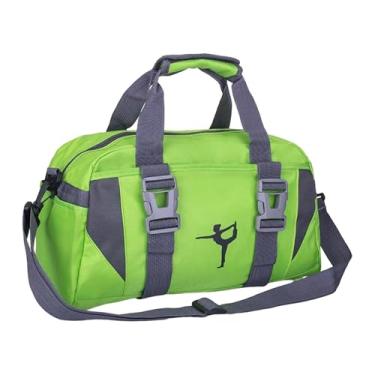 Imagem de IEUDNS Bolsa de ioga e fitness, bolsa transversal para artigos de higiene pessoal, leve, feminina, de armazenamento, alça de ombro ajustável para treinamento, Verde