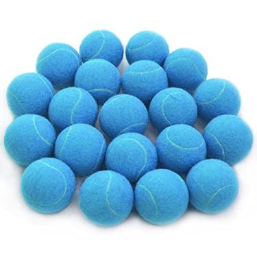 Imagem de URBEST Bolas de tênis avançadas com 20 unidades, bolas de tênis de treinamento para jogadores iniciantes, bolas de brinquedo de cachorro de estimação com bolsa de transporte de malha para bola de