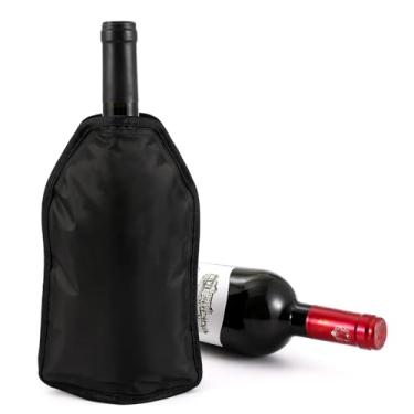 Imagem de Bolsa Térmica para Vinho e Espumante - Cooler Portátil Com Compartimento de Gel - Mantém a Temperatura Ideal por até 2 Horas - Preto