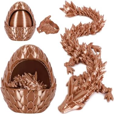 Imagem de iBuddy Ovos de dragão impressos em 3D, ovos de dragão surpresa, brinquedos fidget para crianças, dinossauros de cristal articulados para crianças, aniversários, decorações de Natal, presentes para