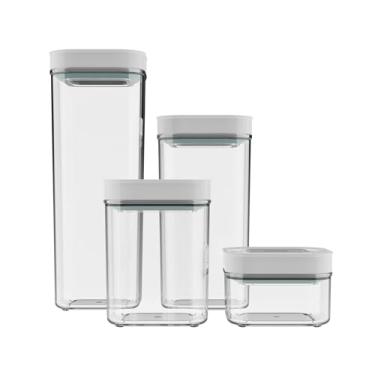 Imagem de INVICTA KIT 4 POTES HERMETICOS CONSERVE IT C/ALCA BRANCO