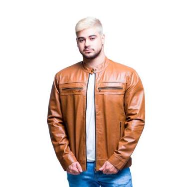 Imagem de Jaqueta de Couro Slim Caramelo - Parra Couros, M