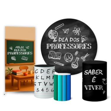 Imagem de Trio Capas Cilindro + Painel 1,50m + Lateral Dia Dos Professores (K2PROF0005)