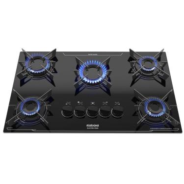 Imagem de Cooktop Itatiaia Electra Plus 5 Bocas Mesa Vidro Preto Bivolt
