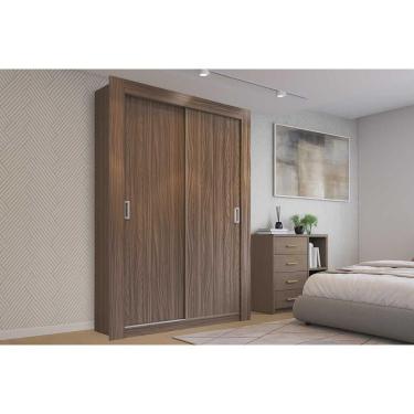 Imagem de Guarda Roupa Solteiro 2 Portas De Correr Ph 1728 Nogueira - Herval