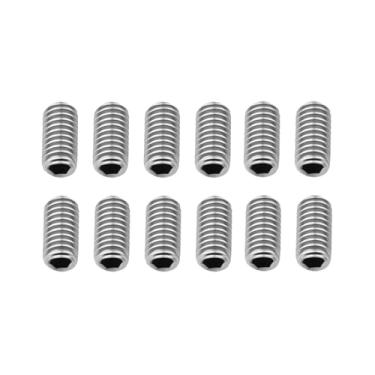 Imagem de DIAO79NI Parafusos de altura de sela de aço inoxidável Pro UNC #4-40 x 1/4 polegada para ponte de baixo de guitarra elétrica americana (cromada)