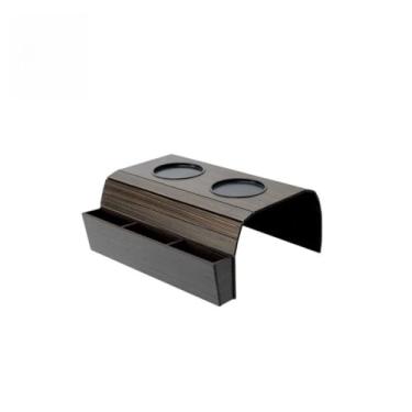 Imagem de Esteira porta controle com porta copo em apoio de braço de sofá,porta copo sofa,40X29cm(Tabaco)